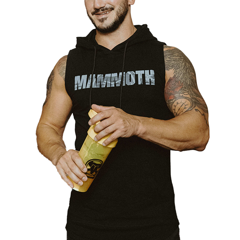 Sleeveless Hoodie, Black