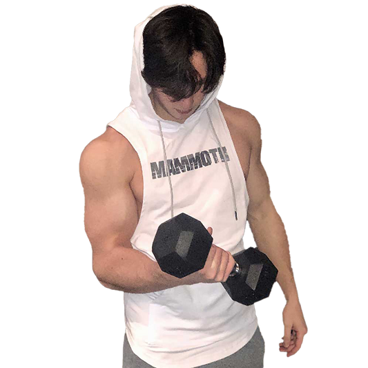 Sleeveless Hoodie, White